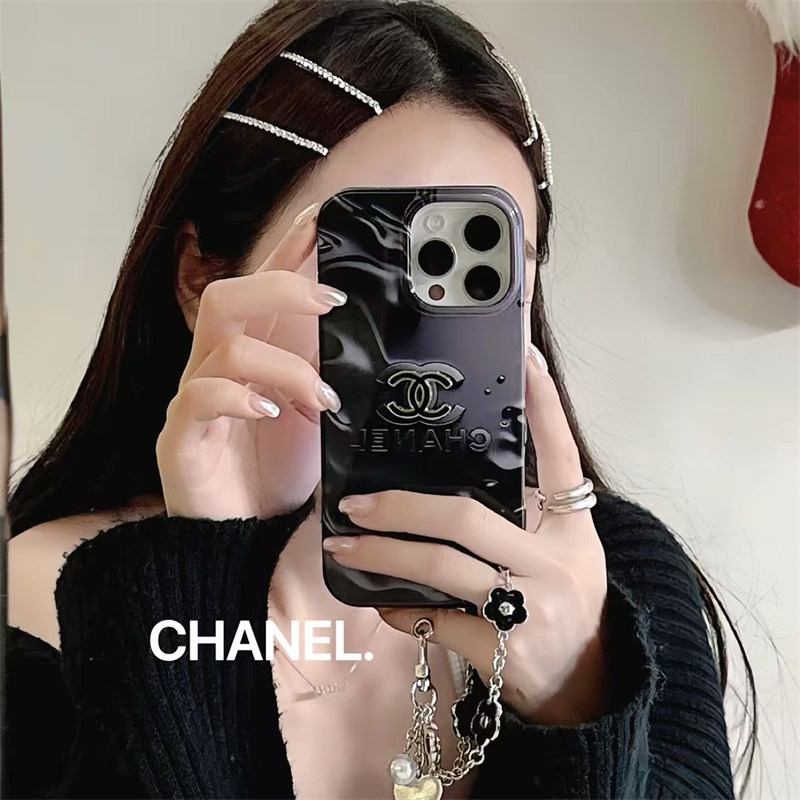 シャネル iphone17 ケース ストラップ 付き アイフォン 16/16プロ ケース ハイ ブランド chanel スマホケース 2025 スマホケース 可愛い ブランド iphone15/15pro ケース 人気 女子