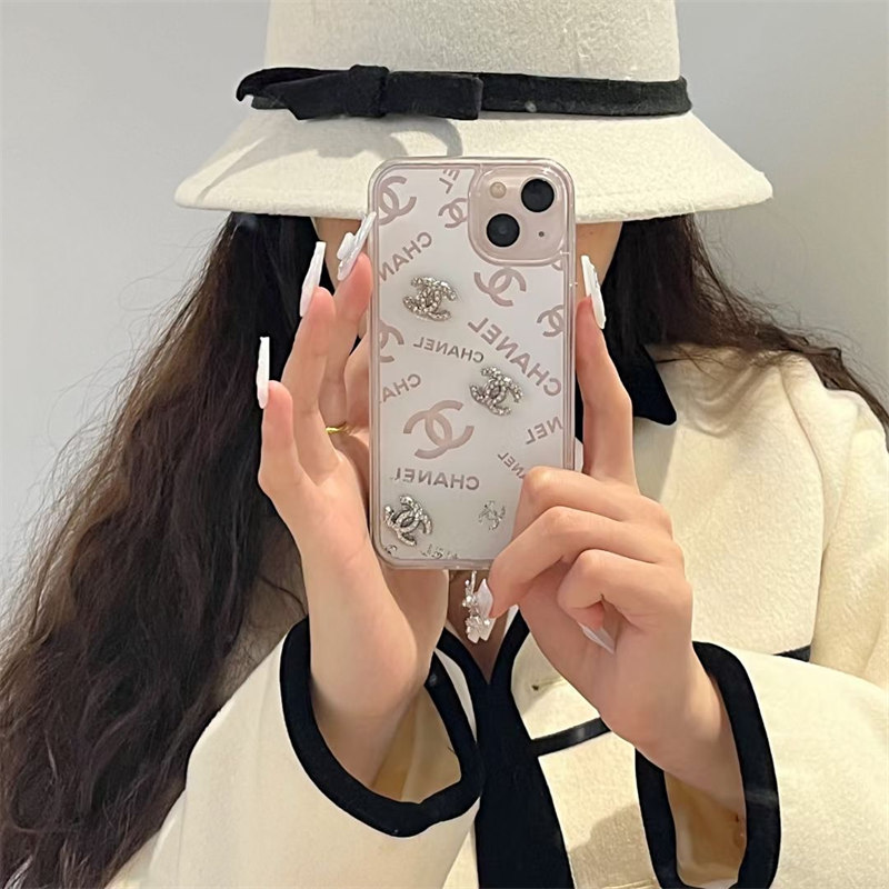 シャネル iphone16/15/15plus ケース iphone ケース キラキラ グリッター iphone14/14pro ケース 人気 女子 iphone13/12/11ケース デコ ブランド ハイブランド スマホケース CHANEL コピー