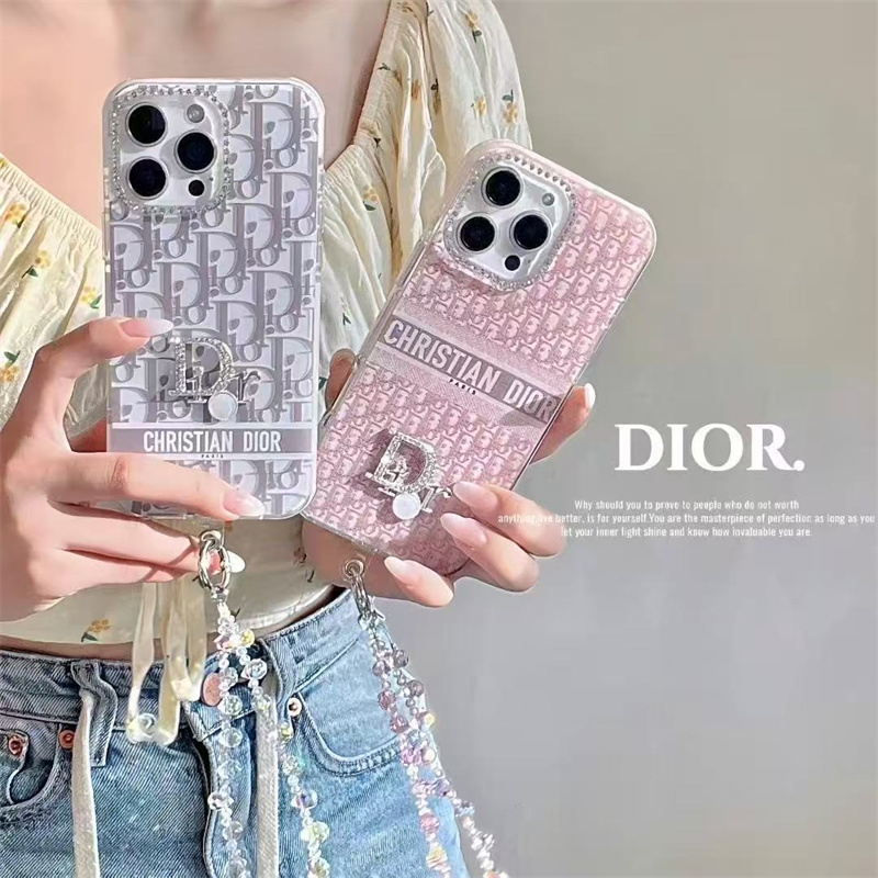 iphone17 ケース ディオール iphone17pro/16pro ストラップ 付 ケース iphone16/15 ケース 大人 可愛い ブランド dior iphone15pro/14pro ケース パロディ