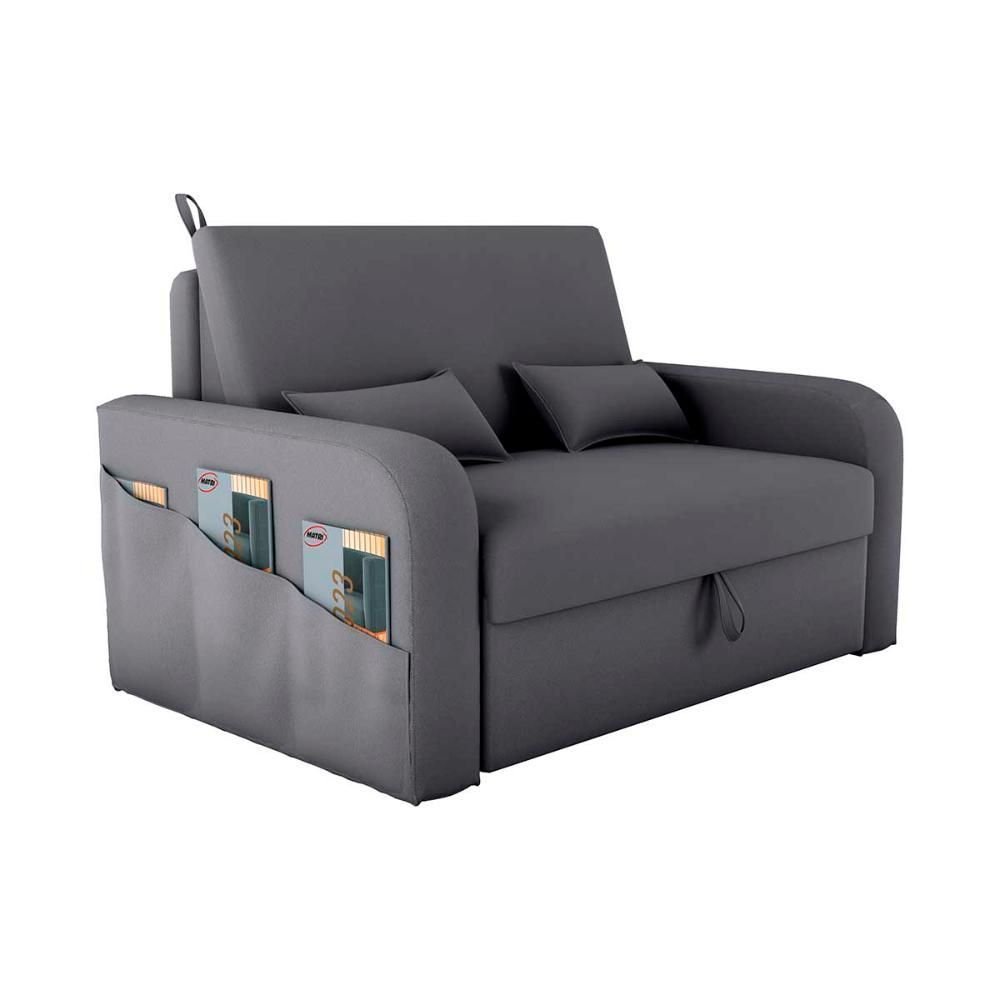Sofá Cama 2 Lugares Compacto com Baú 140 Larg Lady Day Matrix