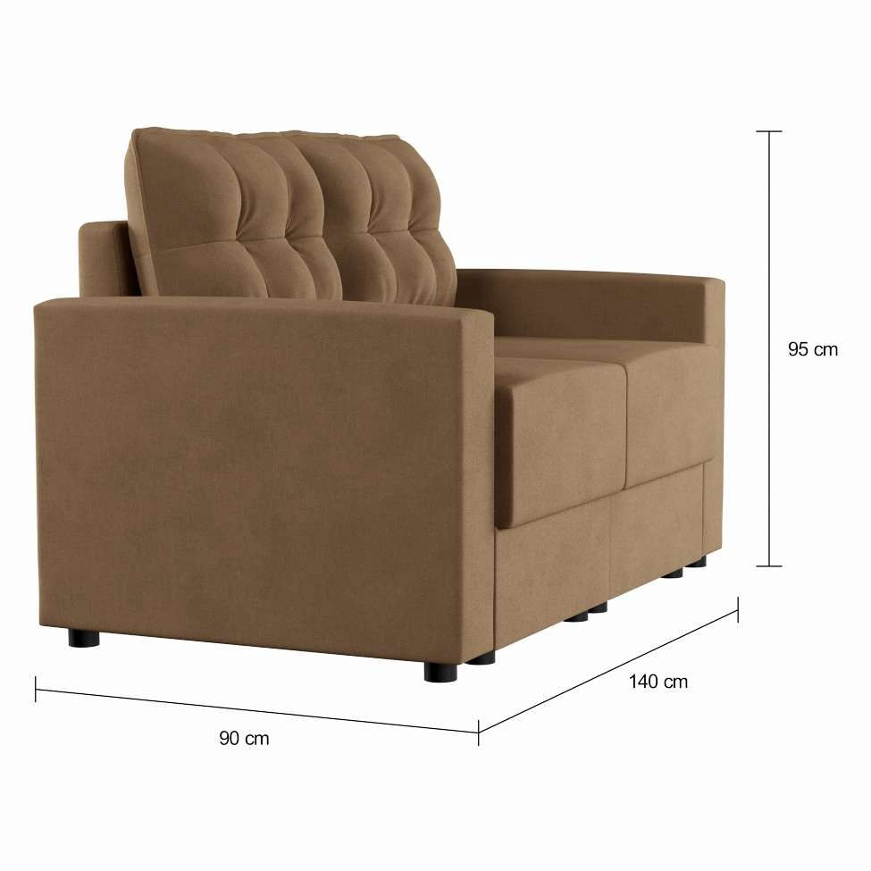 Sofá 2 Lugares Retrátil Tréveris Suede Bege 140 cm em Promoção | Ofertas na Americanas