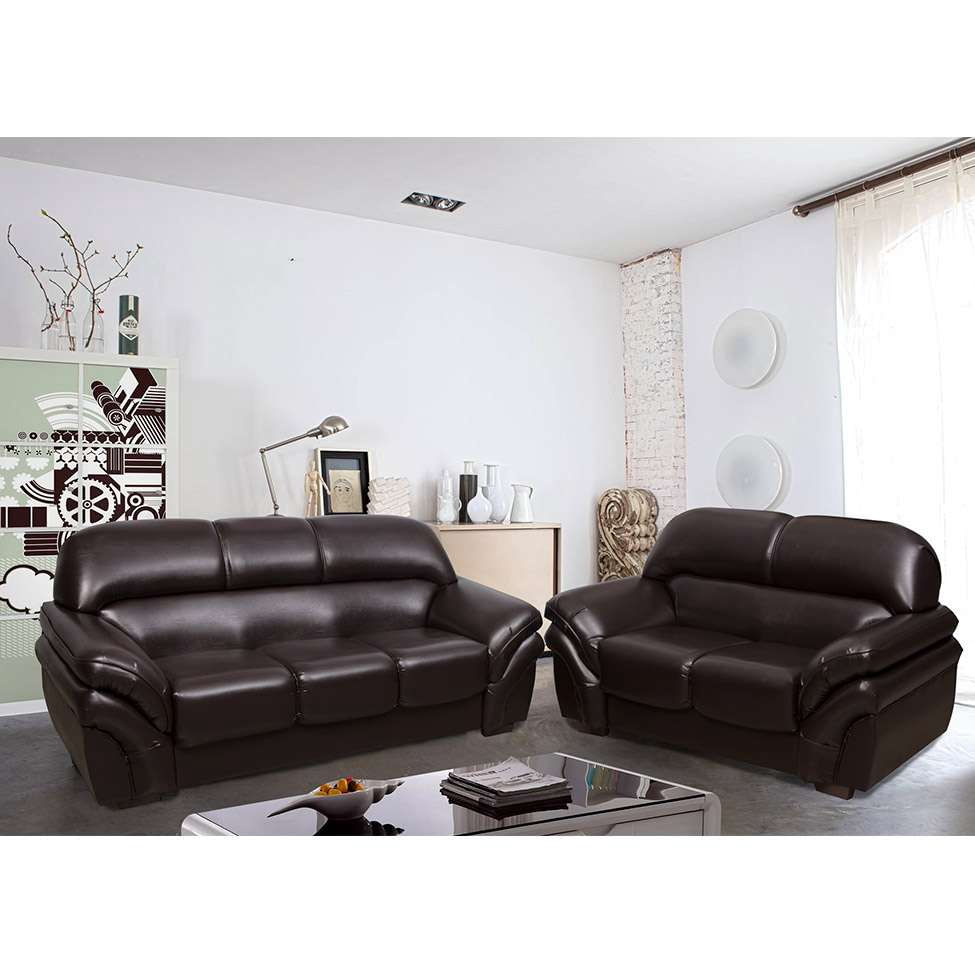 Conjunto de Sofás 2 e 3 Lugares Lisboa Corino Marrom em Promoção | Ofertas na Americanas