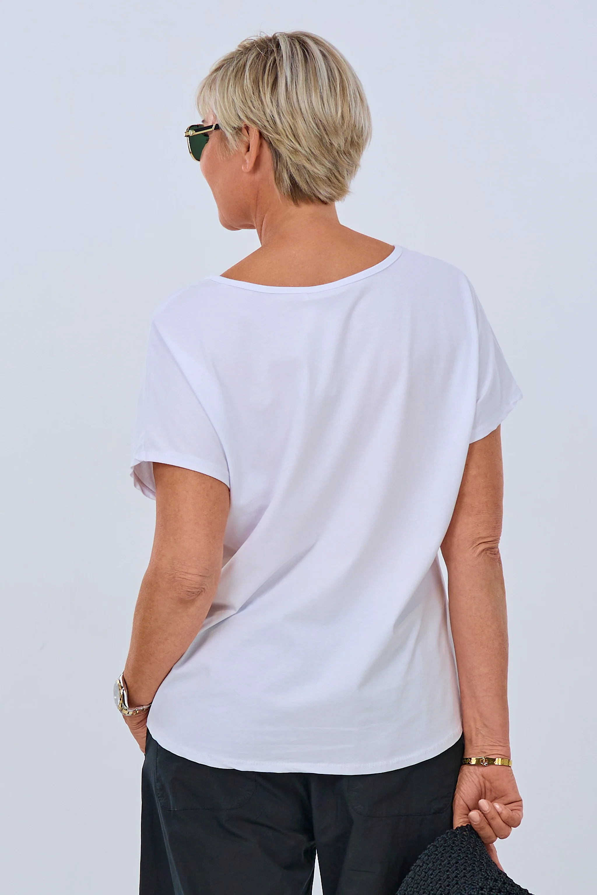 T-Shirt ach egal, weiß-schwarz