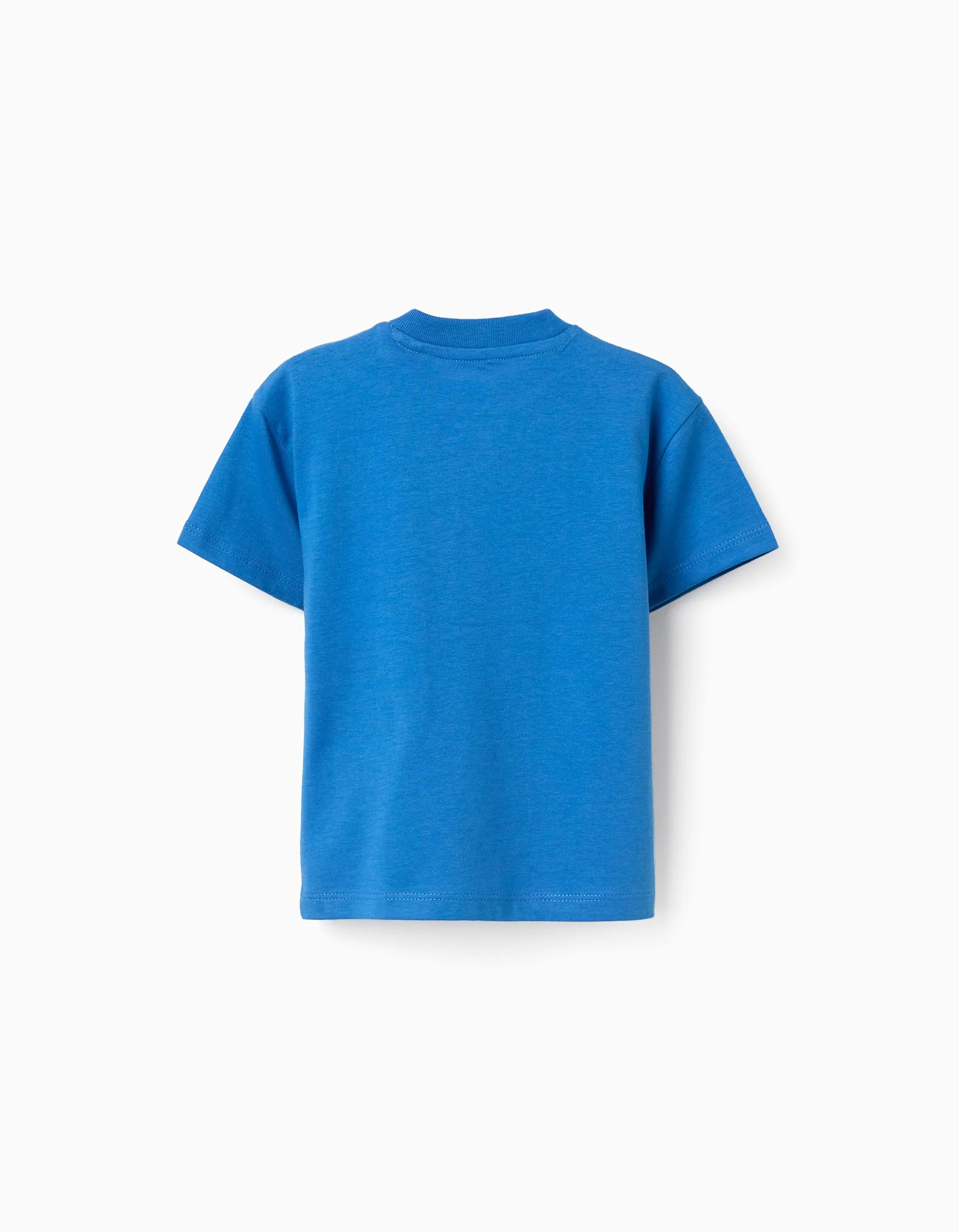 Cotton T-shirt with Spidey & Friends print for babies and boys, blue