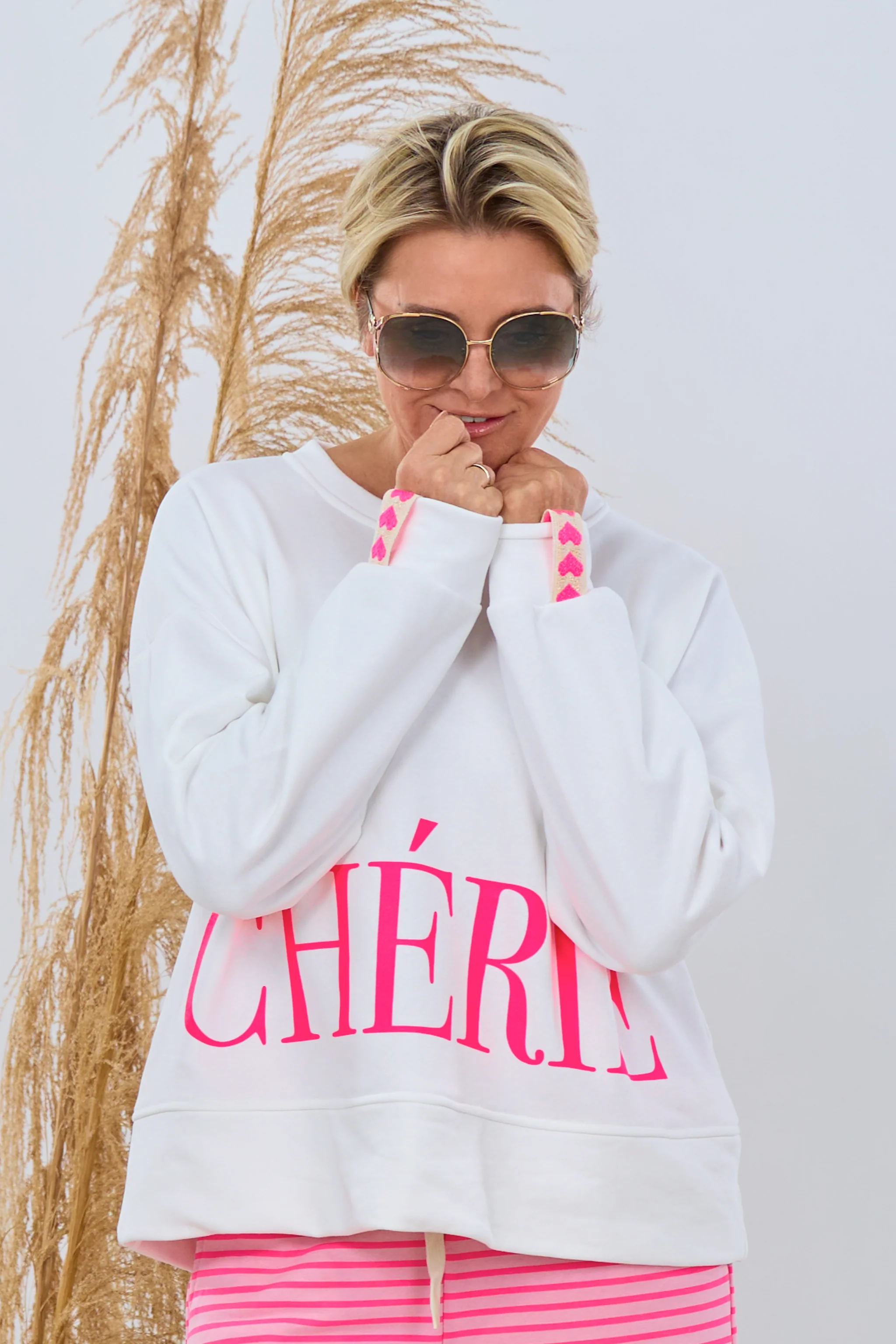 Sweaty CHÉRIE, ecru-pink