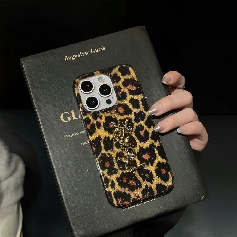サン ローラン スマホ ケース 16/16pro ysl iphone15/15pro ケース ヒョウ柄 iphone14 ケース 人気 ブランド 女子 iphone13 ケース キラキラ ブランド スマホケース ブランド かわいい