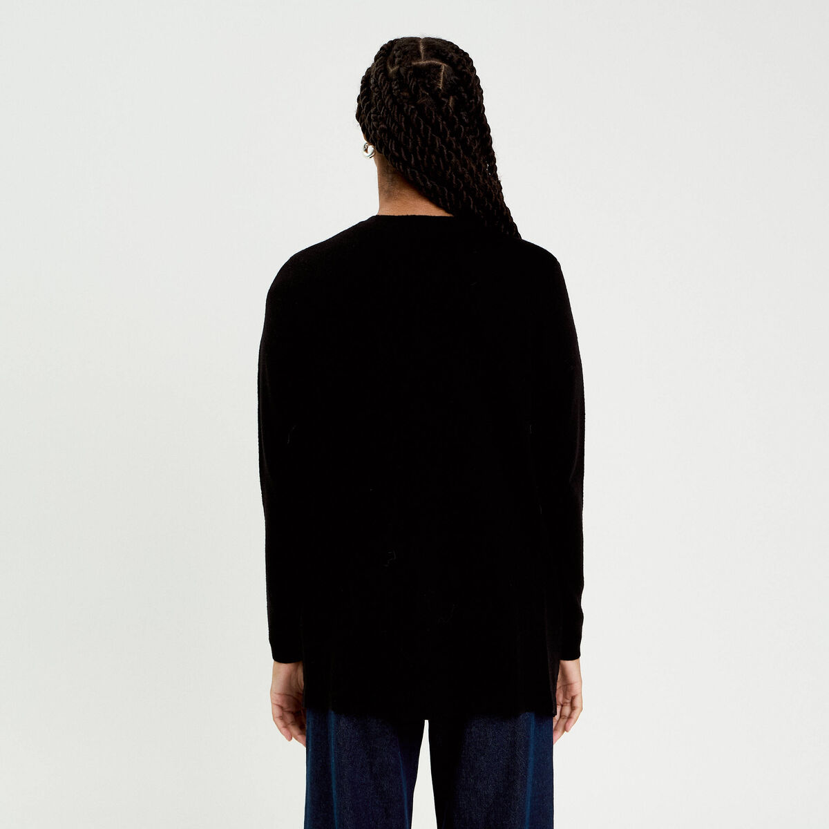 Gilet manches longues noir femme