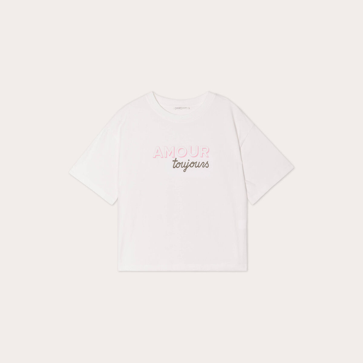 T-shirt manches courtes ecru femme