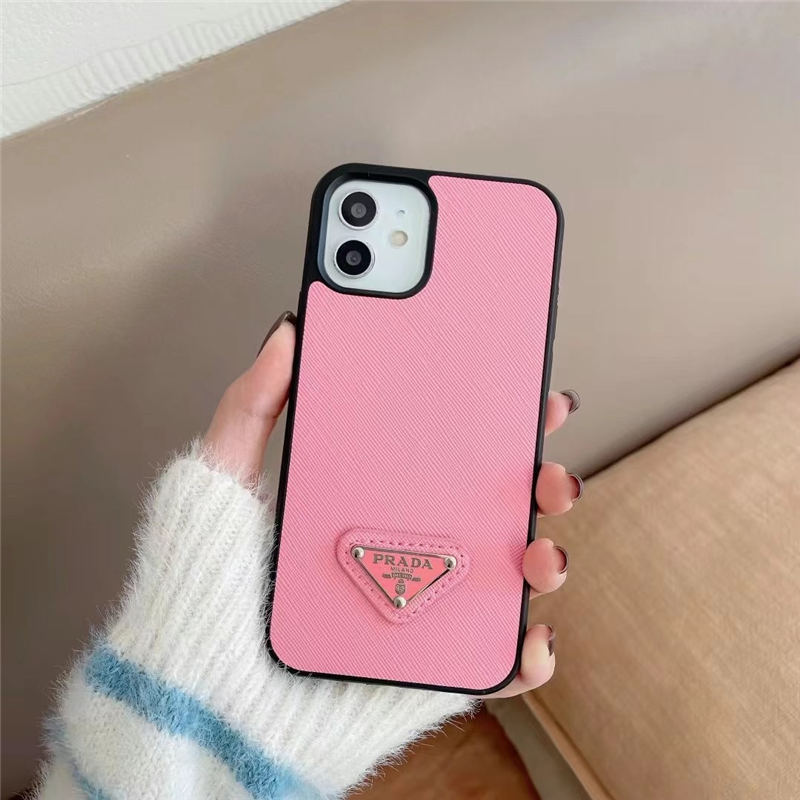 プラダ風 iphone17pro/17promax レザーケース 耐衝撃 prada 三角プレート アイフォン16/15プロ カバー 大人 おしゃれ iphone14pro max ケース 男女兼用