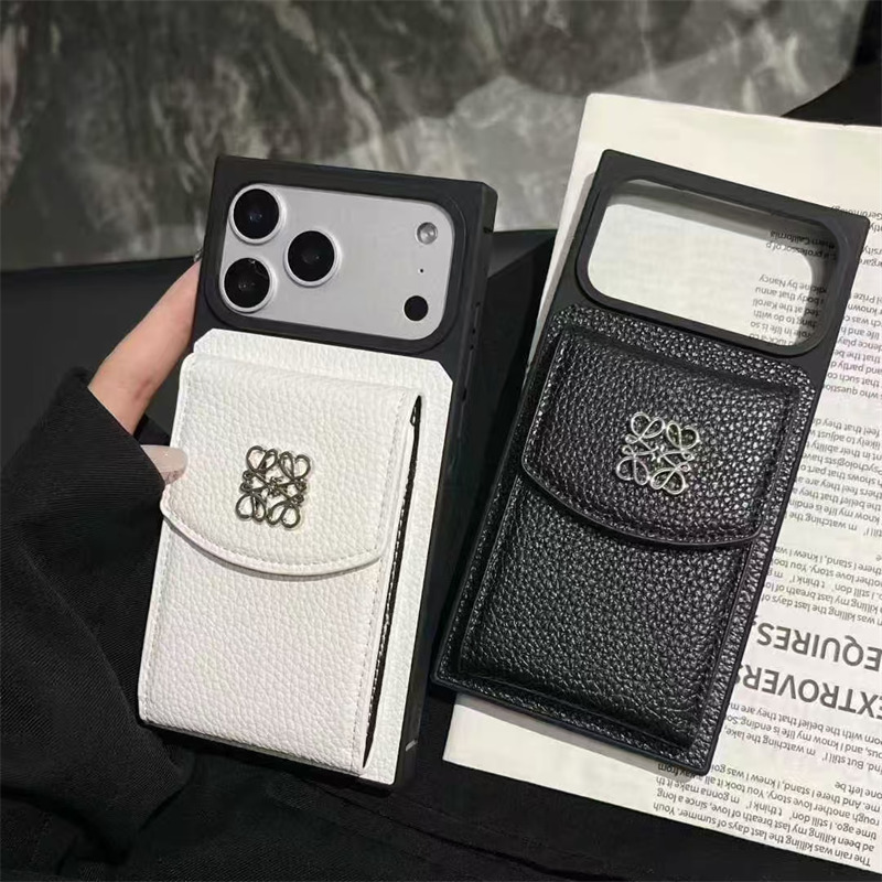 ロエベ アイフォン ケース 17/17pro Loewe iPhoneケース スマホケース 財布一体 ブランド メンズ iPhone16/16pro ケース カード収納 おすすめ iPhoneケース ペア 大人 ブランド