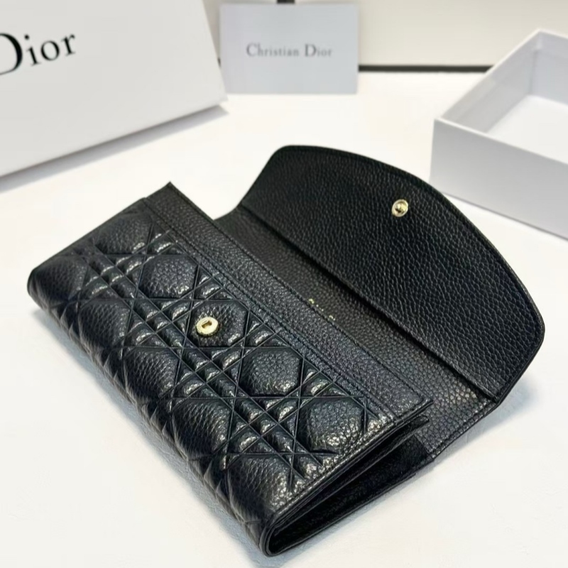 ディオール 財布 レディース dior カナージュ 長財布 黒 センス の いい 財布 レディース 40 代 50代 女性 財布 ハイブランド 長 財布 二 つ折り