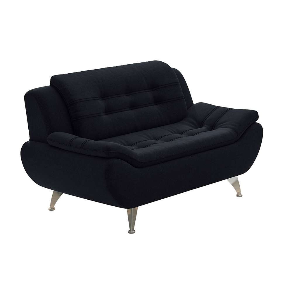 Sofá 2 Lugares New Passion Suede Preto em Promoção | Ofertas na Americanas