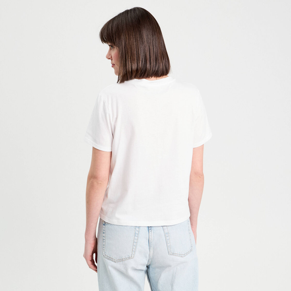 T-shirt manches courtes blanc femme