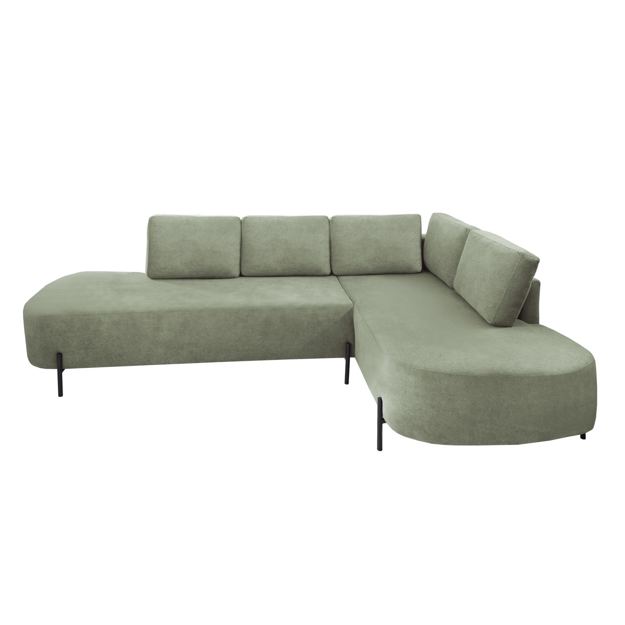 Sofá de Canto Luna Orgânico 265cm para Sala de Estar