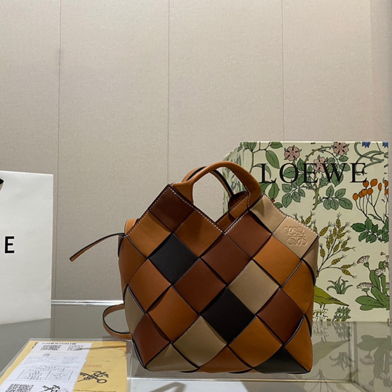 ロエベ ウーブン バスケット バッグ loewe バスケット バッグ 2way ショルダーバッグ レディース ハンドバッグ 可愛い
