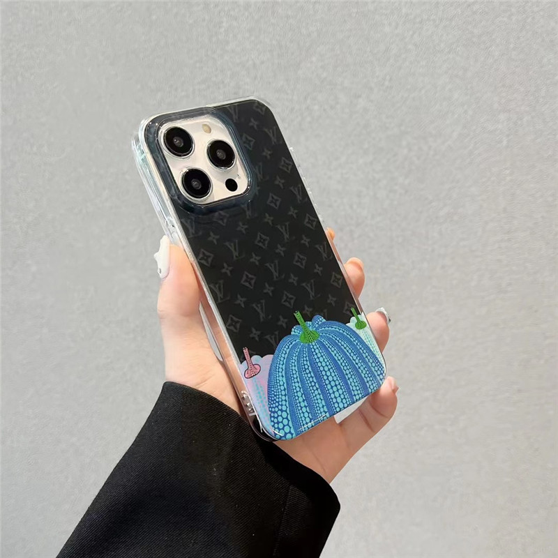 ヴィトン 草間彌生コラボ iphone15/14pro maxケース 女子 高校生 人気 アイフォンケース 12/13pro 可愛い 韓国 ルイビトン iphone11 携帯カバー オレンジ おすすめ