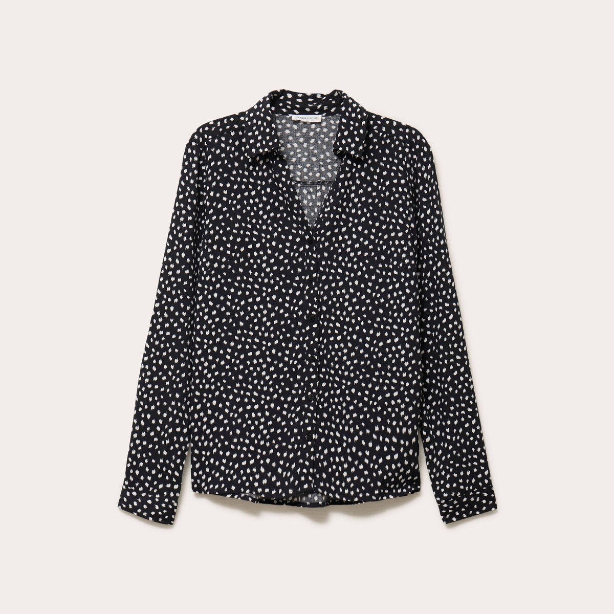 Chemise manches longues noir femme