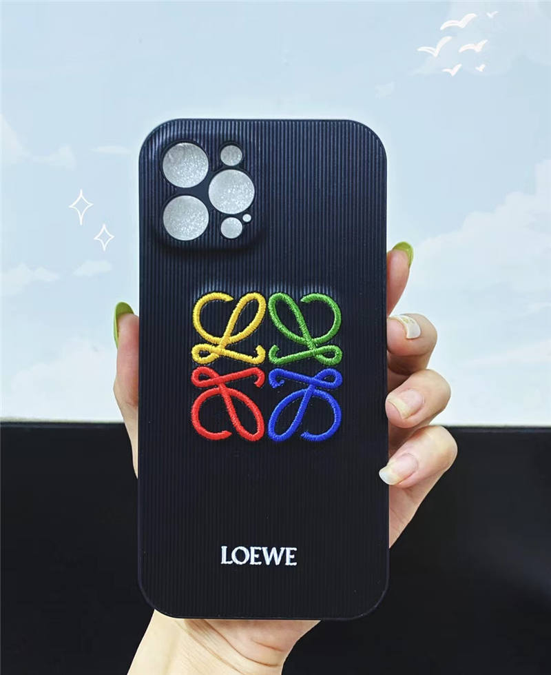 ロエベ アナグラム iphone16pro max/16プロケース カラフル loewe風 iphone15/14 ケース お 揃い オシャレ アイフォンカバー13/12 全面保護