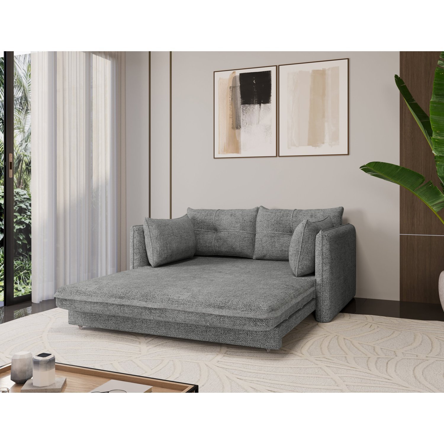 Sofá Cama Casal para Sala de Estar 02 Lugares 167cm Madri