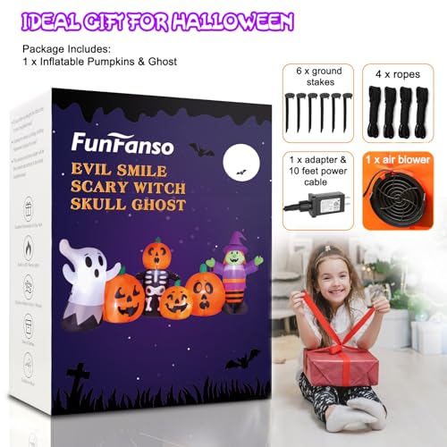 8 FT Halloween Inflatable Spider Outdoor Decorations for Yard, Giant Crawling Spider with LED Rotating Flame, Large Creepy Spider Props for Halloween Party Garden Lawn Patio Outside House Window Decor