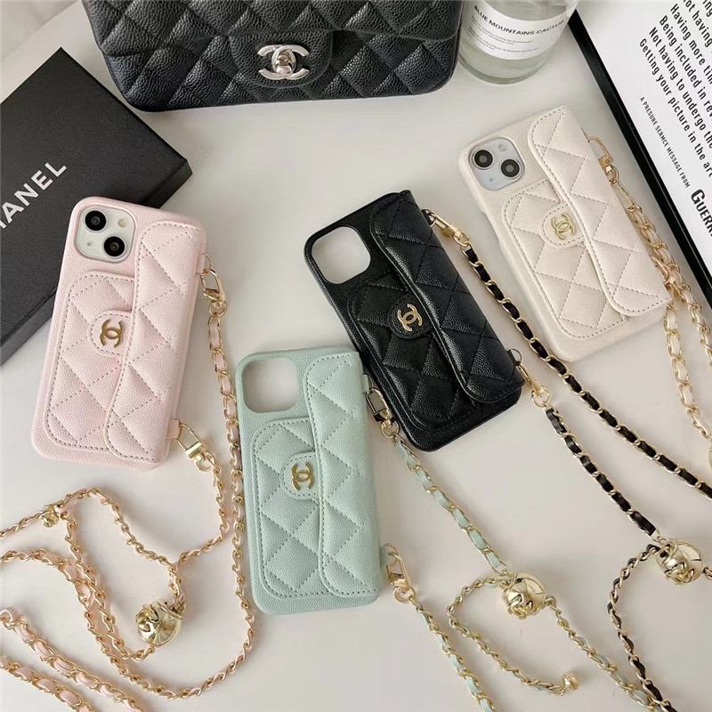 シャネル iphone17/17pro/16/16pro ケース ショルダー チェーン iphone15/15proケース パステルカラー iphoneカードケース 人気 女子