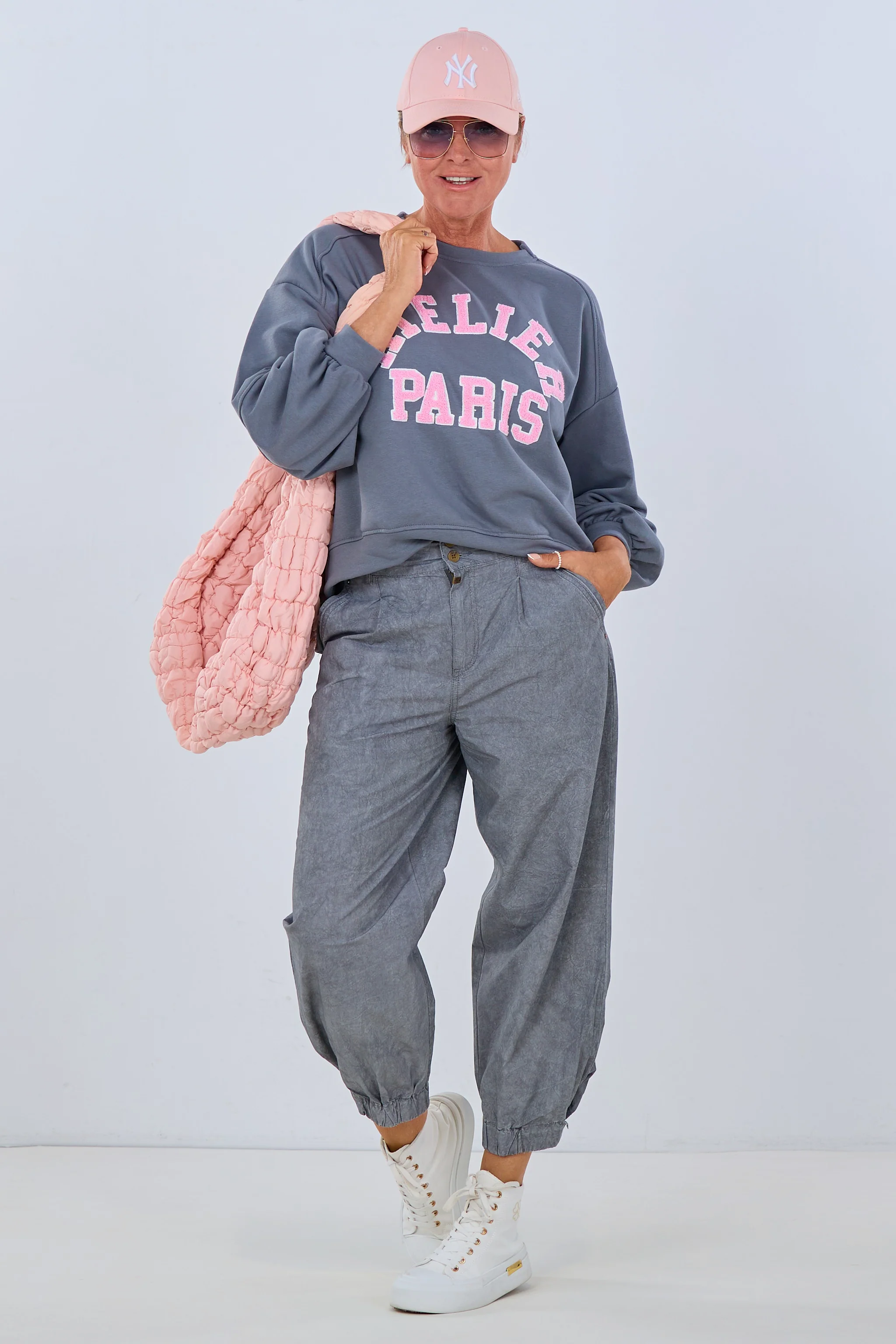 Hose Loose LouTZ cropped, grau