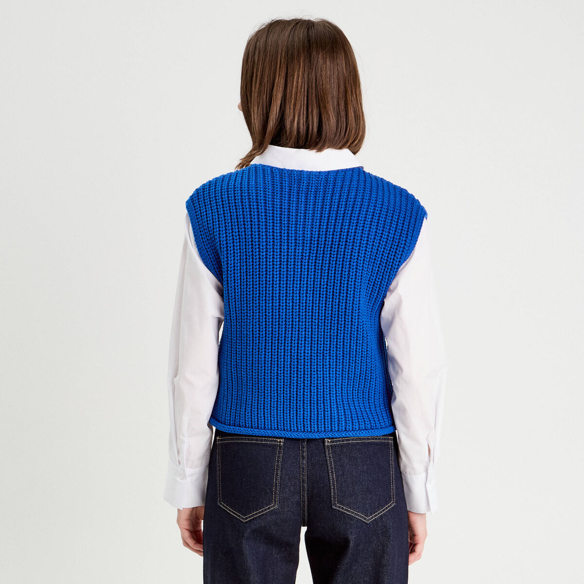 Gilet sans manches bleu electrique femme