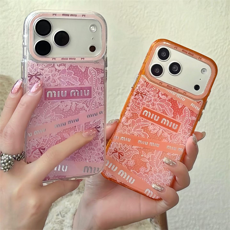 miumiu スマホケース iphone17/17pro ミュウ ミュウ アイ フォン16/16promax ケース レディース iphoneケース ハイブランド iphoneケース お揃い iphoneケース ブランド かわいい