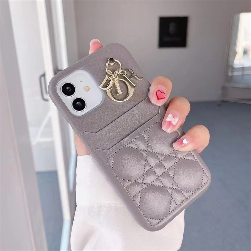 LADY DIOR風 IPhone17/air ケース ディオール iphone16/15plus ケース カード 収納 iphoneケース ハイブランド 女子 iphone14/13 ケース 可愛い iphone12/11 カバー おすすめ