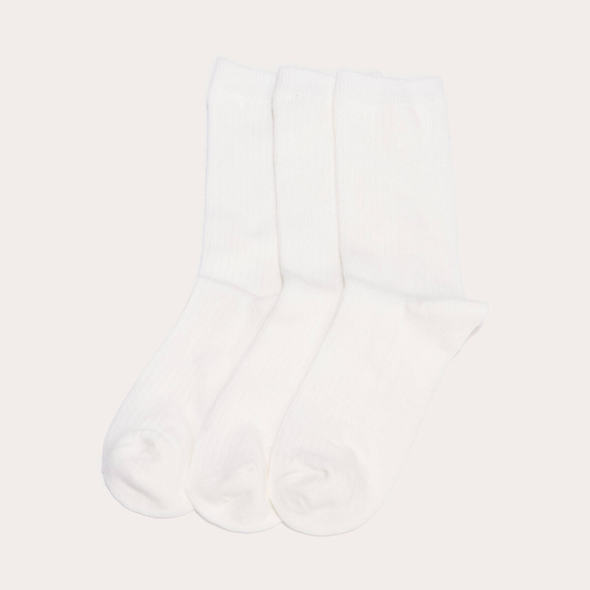 Lot de 3 paires de chaussettes blanc femme