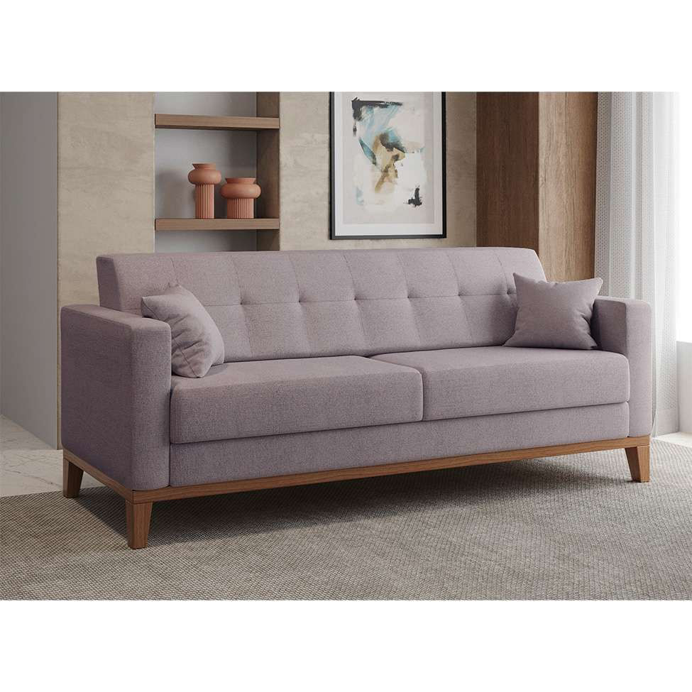 Sofá 3 Lugares Narvik Linho Cinza em Promoção | Ofertas na Americanas
