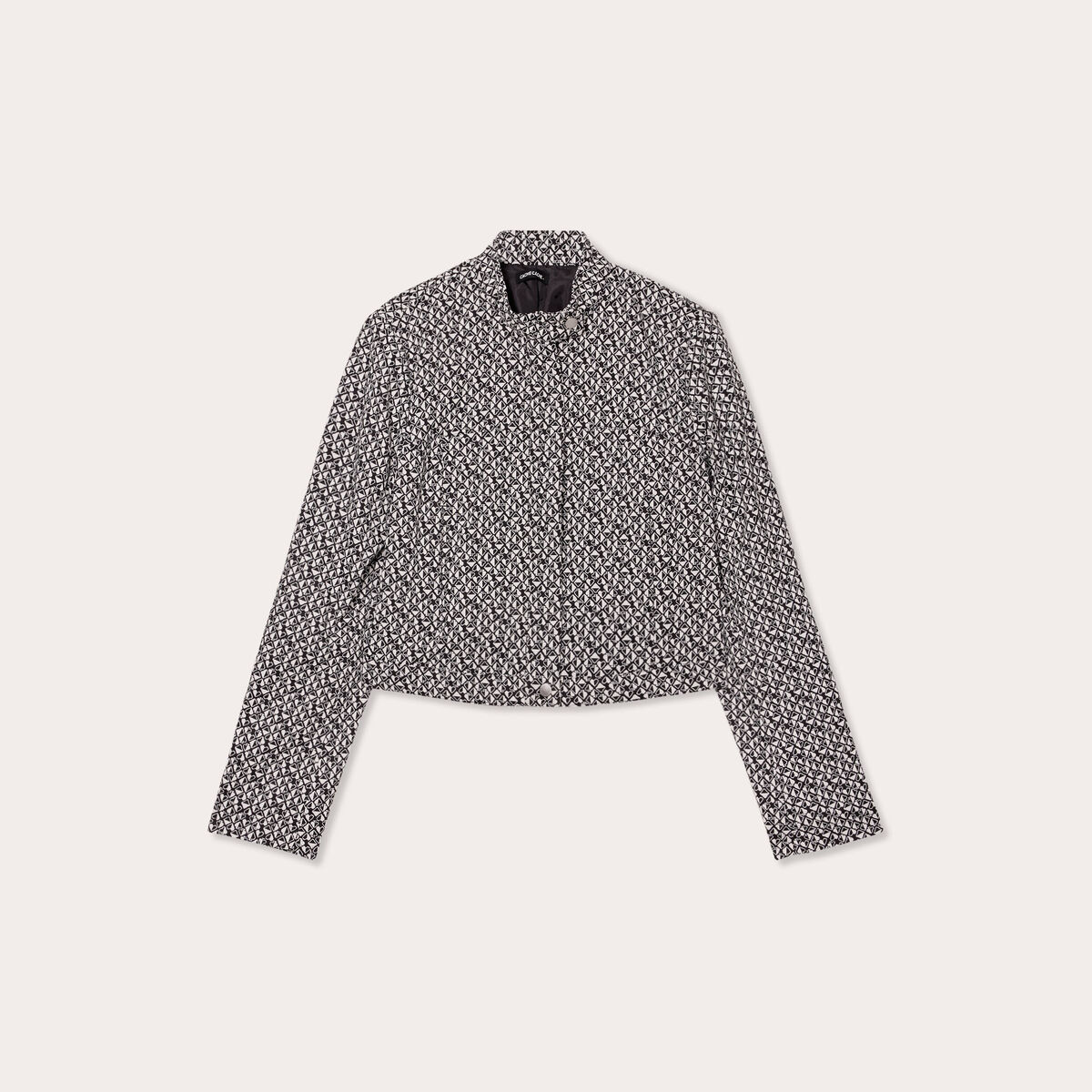 Veste zippée cintrée noir femme