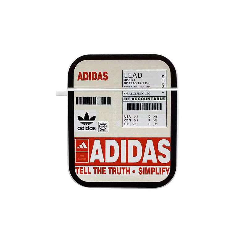 エアーポッズ3ケース ブランド アディダス airpods第3世代 airpodspro ケース シリコン タグ風 adidas エア ポッツ プロ ケース おしゃれ airpods1/2 保護カバー 韓国 衝撃吸収
