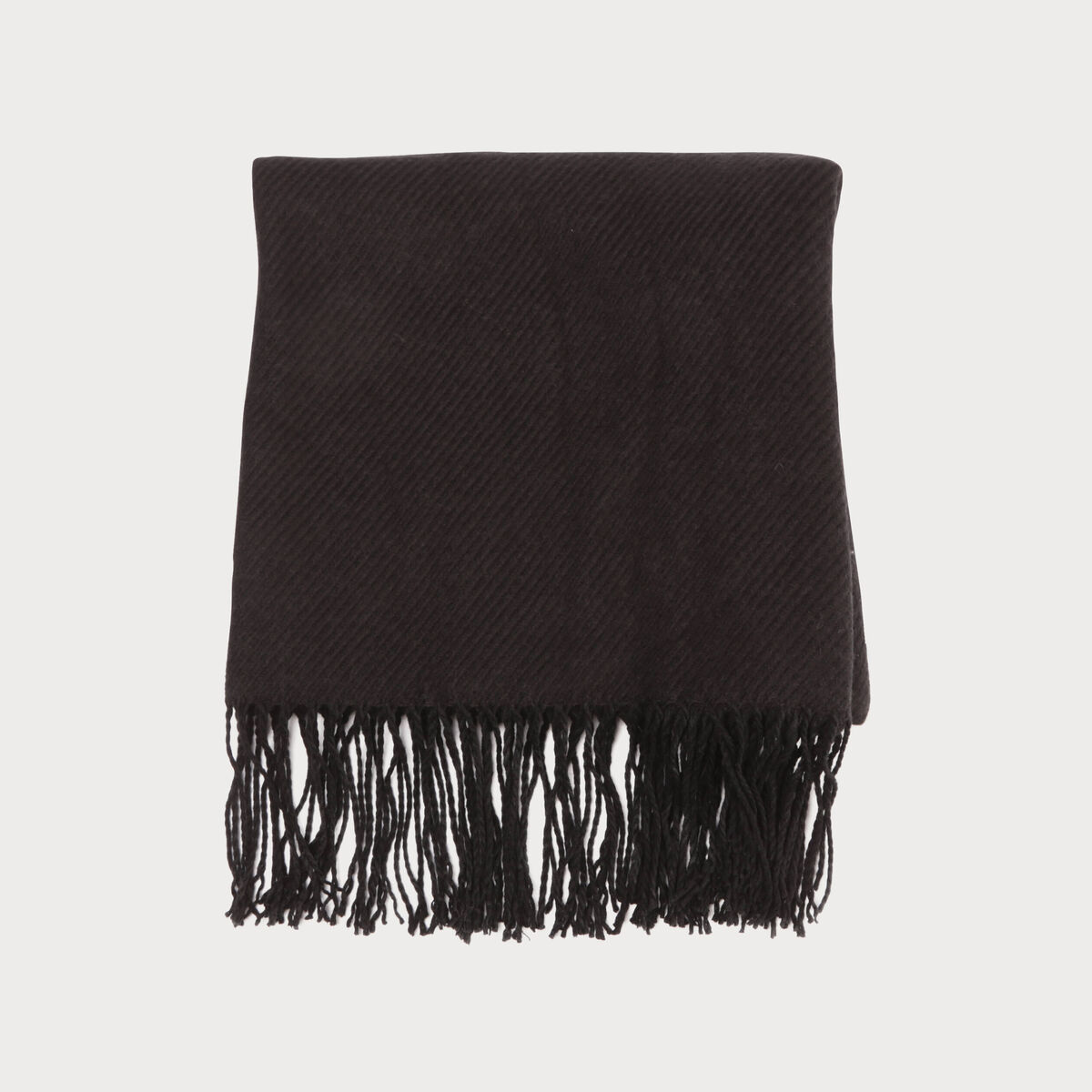 écharpe à franges noir femme