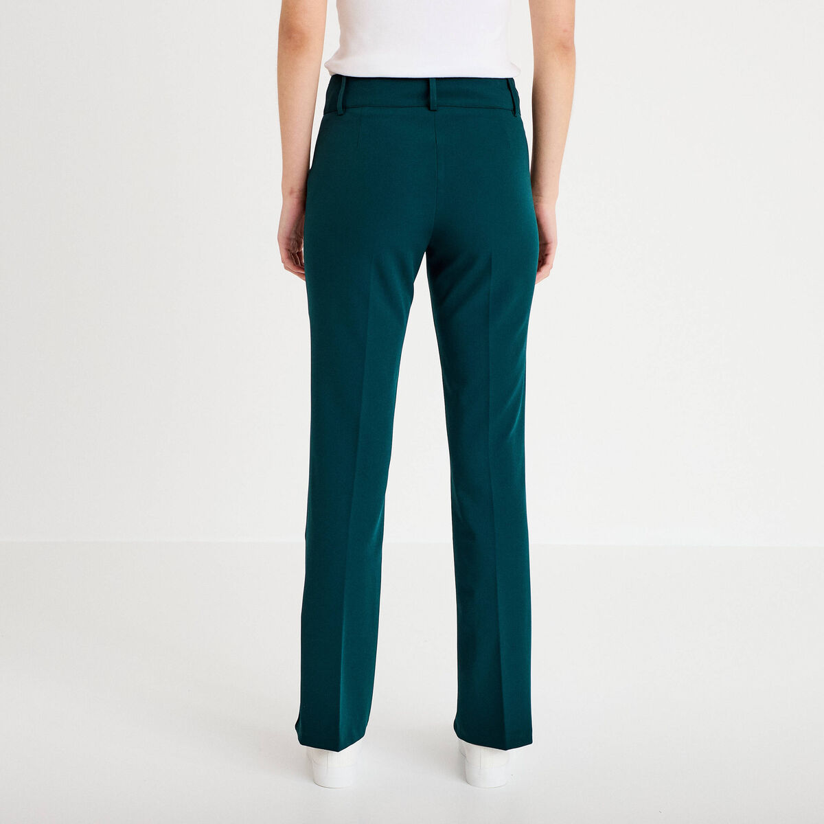 Pantalon flare vert foncé femme