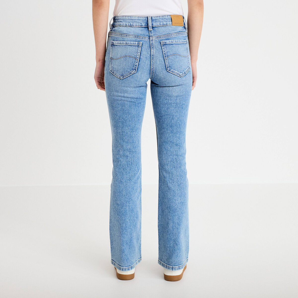 Jeans flare denim triple stone femme