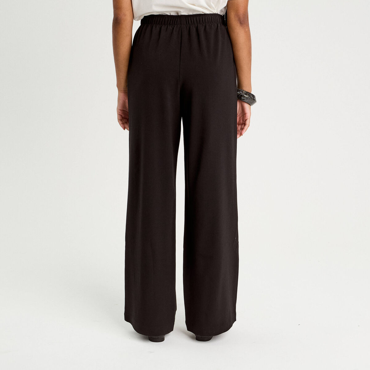 Pantalon large noir femme