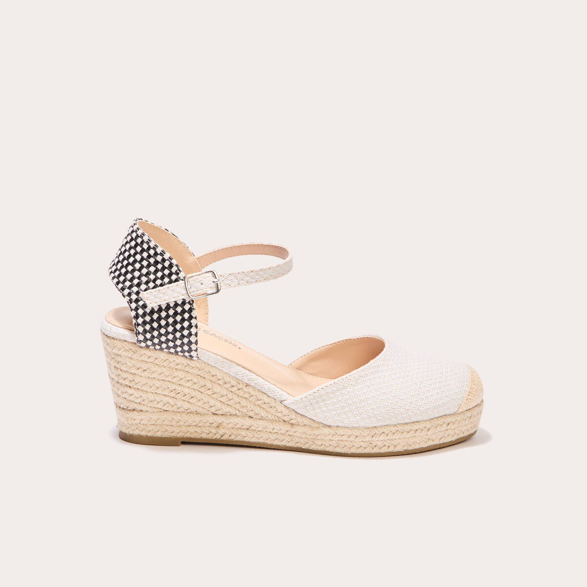 Espadrilles compensées sable femme
