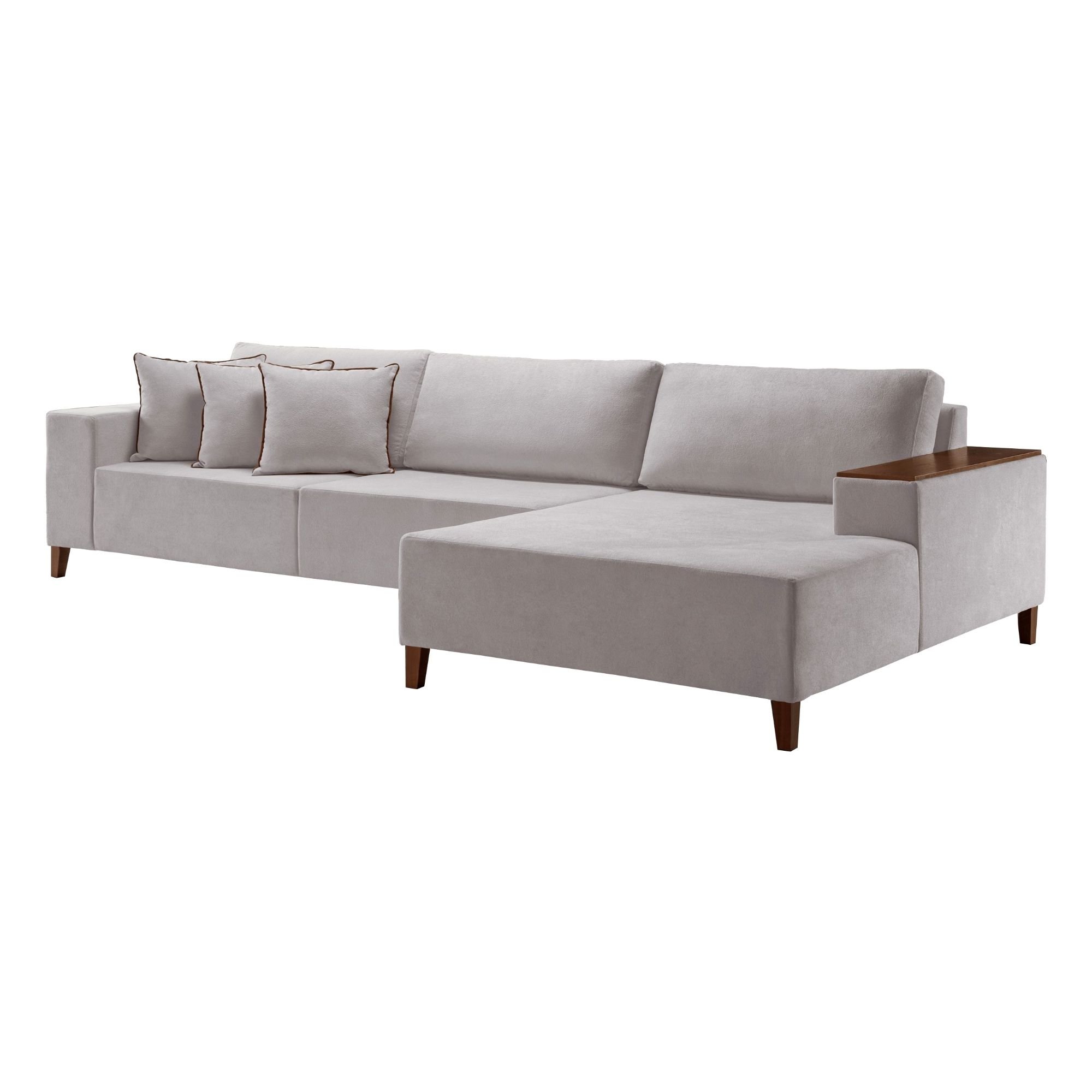Sofá 4 Lugares com Chaise Linho 270cm Grécia