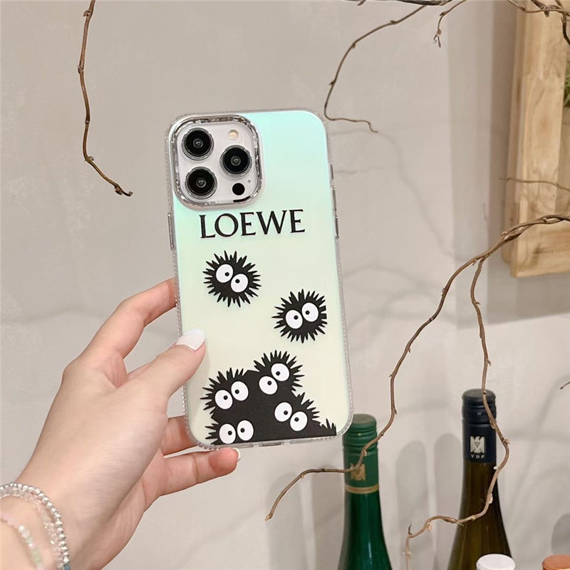 iphone15/15proケース ロエベ トトロ iphone14pro max ケース まっくろ くろ すけ loewe アイフォン13pro カバー キャラ 可愛い iphone12 ケース 大人気