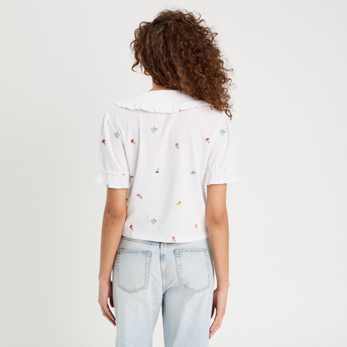 Blouse nouée blanc femme