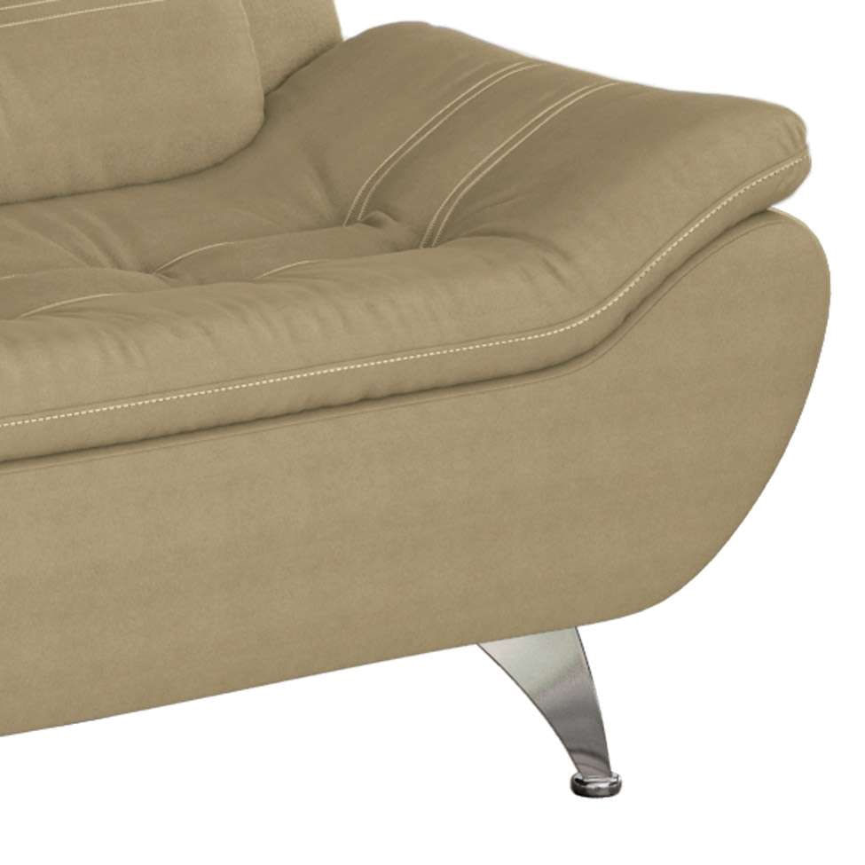 Sofá 3 Lugares New Passion Suede Bege em Promoção | Ofertas na Americanas