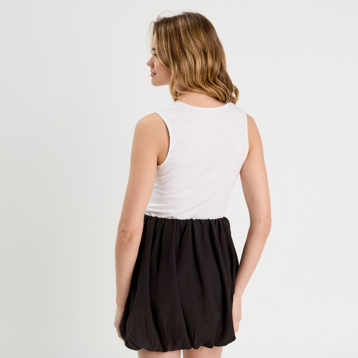 Débardeur détails noeuds blanc femme