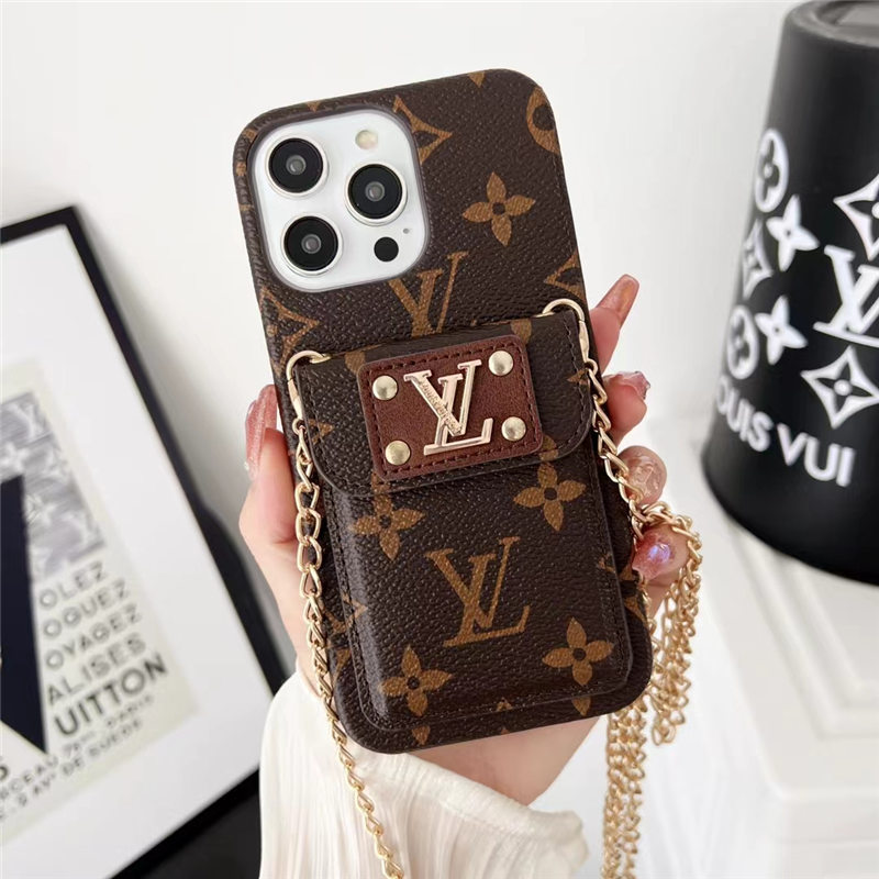 スマホ ショルダー ブランド ヴィトン iphone16/16proケース カード収納 gucci iphone15/15pro ケース メンズ ブランド 斜めがけ iphone14/14pro max ケース レザー ブランド プレゼントおすすめ