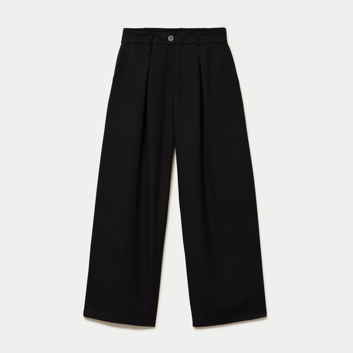 Pantalon bootcut taille haute noir femme