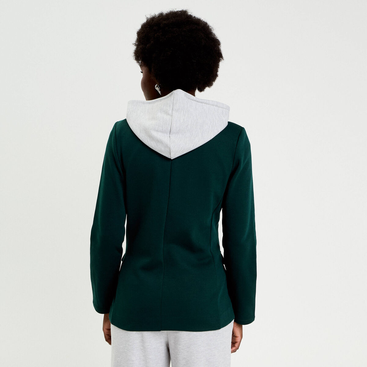 Veste blazer 2-en-1 gilet vert foncé femme