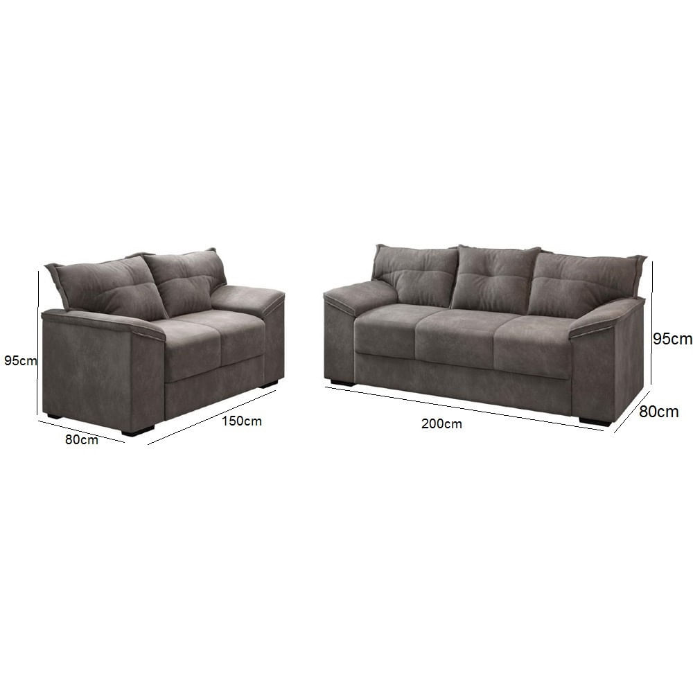 Conjunto Sofá 3 e 2 Lugares Sued Bahamas Flash Estofados em Promoção | Ofertas na Americanas