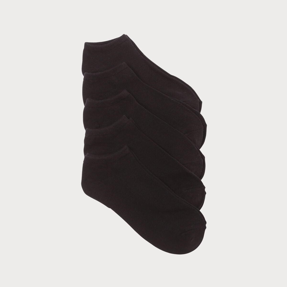 Lot de 5 paires de chaussettes unies noir femme