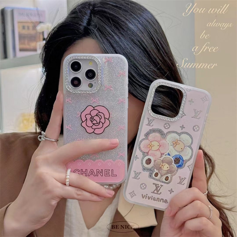 iphone16 ケース シャネル 風 ヴィトン iphone16pro ケース iphone15/14 ケース 人気 女子 ブランド スマホケース ハイ ブランド iphone13/12 ケース キラキラ キャラクター