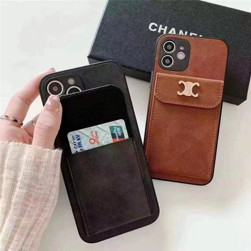 iphone17/17pro ケース 大人 可愛い celine アイフォン16/15pro max カバー カード収納 セリーヌ風 iphone14pro max ケース 韓国風 シンプル iphone13 携帯ケース ブランドコピー